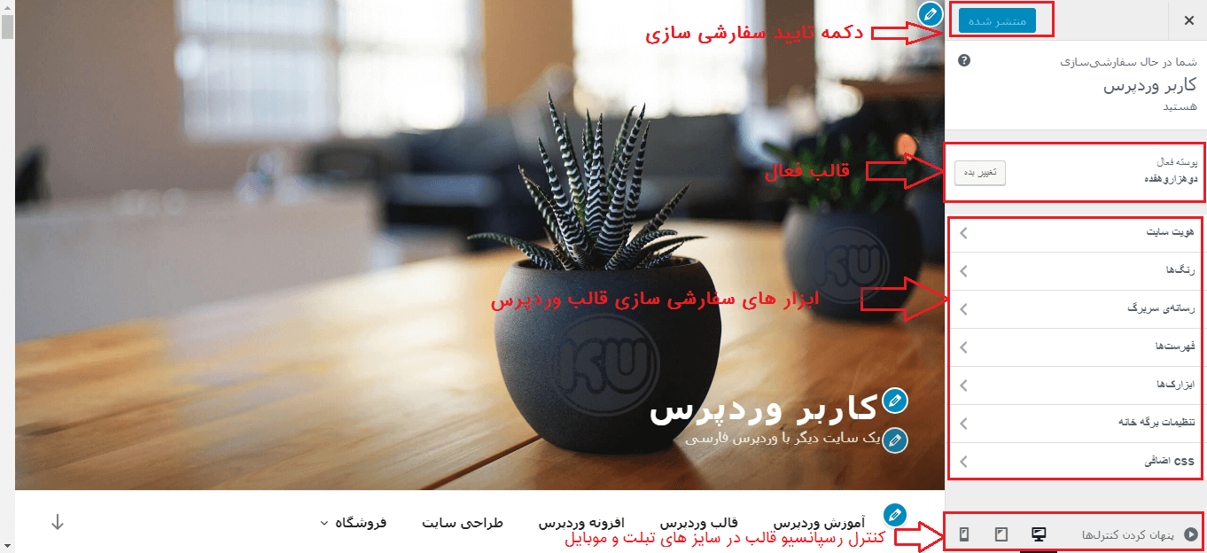 سفارشی کردن قالب وردپرس