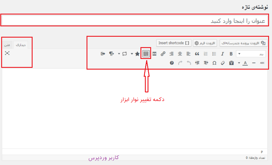 آموزش نوشتن مطلب در وردپرس