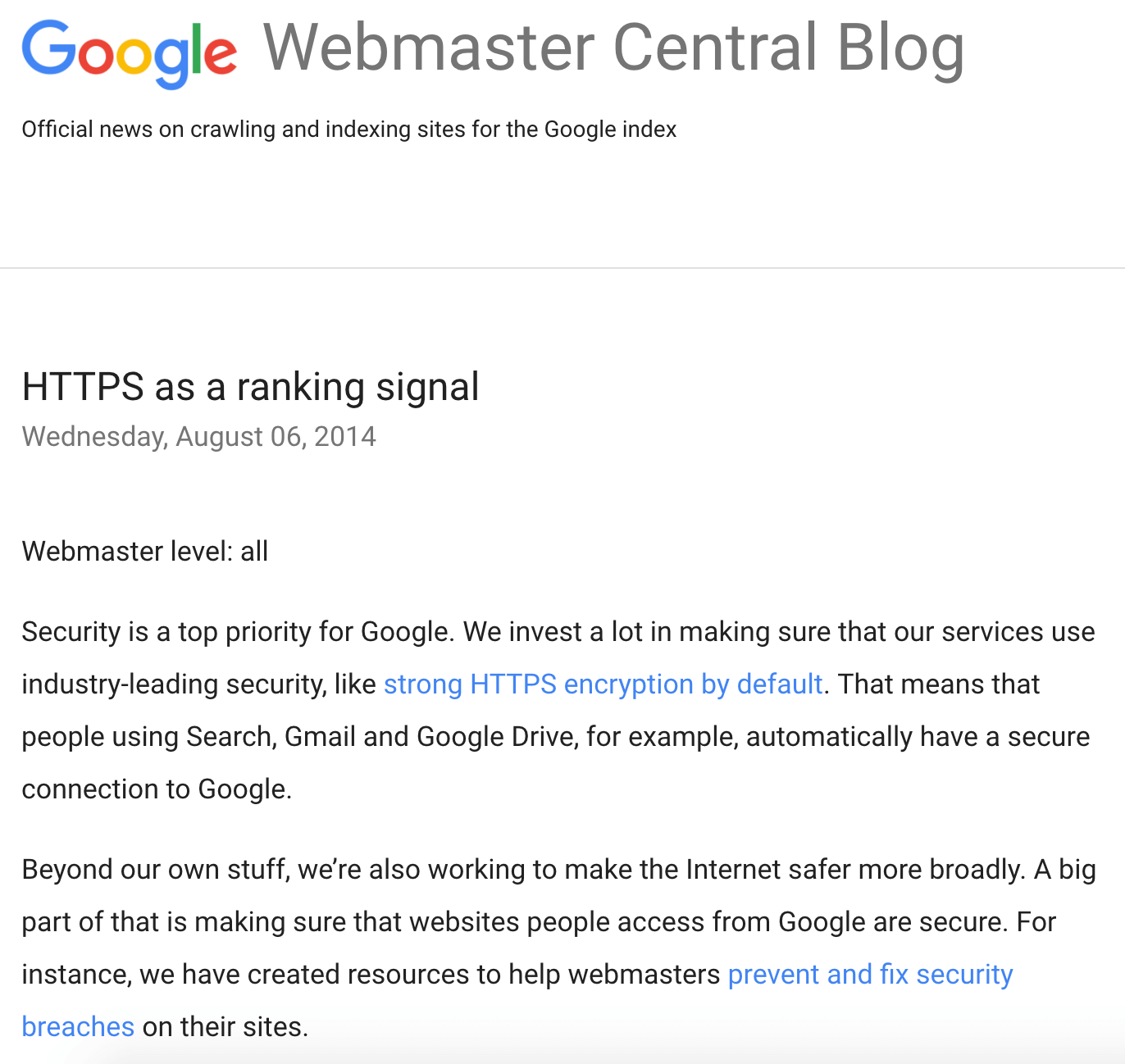 گوای امنیتی SSL از فاکتورهای رتبه بندی سئو