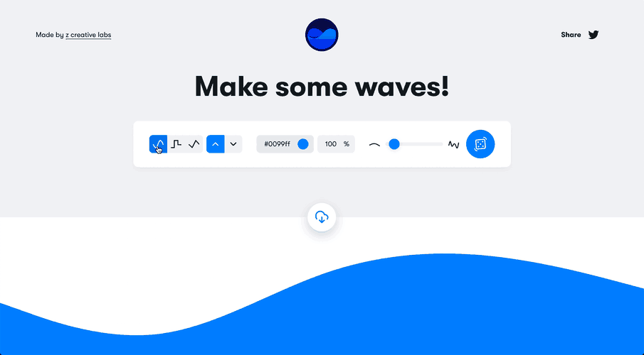 سایت getwaves برای ساخت امواج SVG