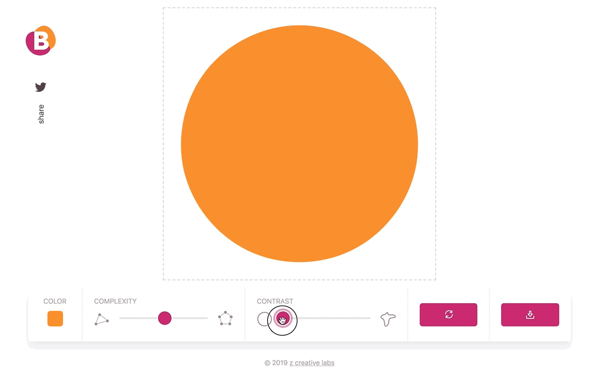 تنظیم Contrast حباب SVG حرفه ای (SVG blobs)
