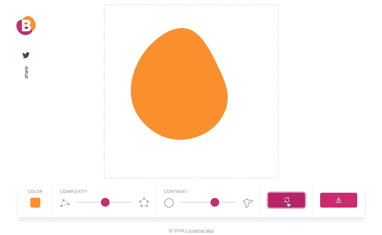 تنظیم Contrast حباب SVG حرفه ای (SVG blobs)