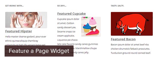 افزونه Feature a Page Widget
