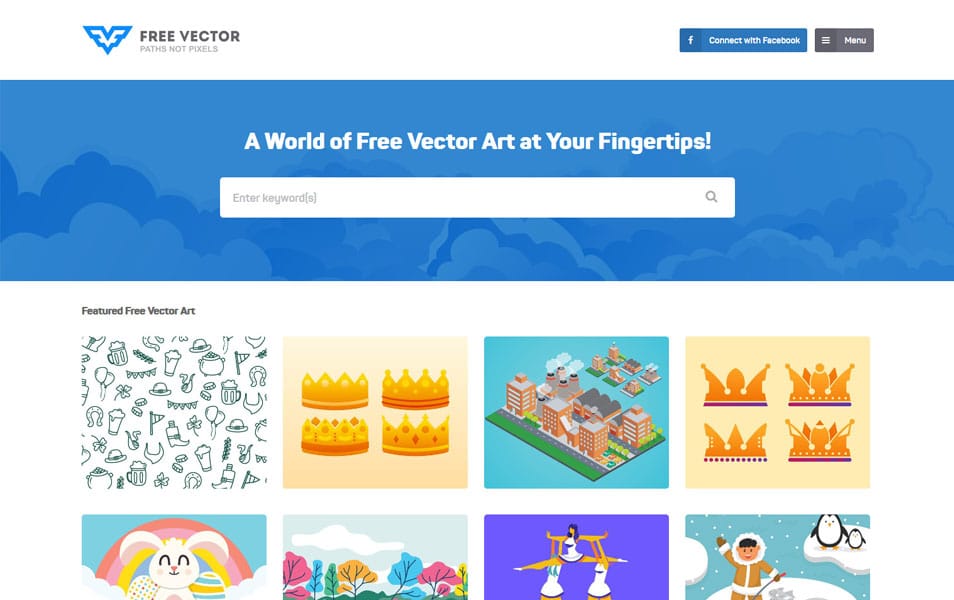 سایت FreeVector یک منبع فوق العاده برای پیداکردن انواع تصاویر گرافیکی