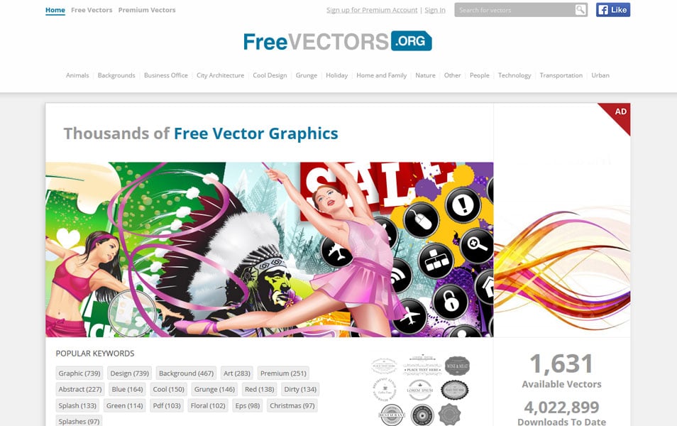 یکی دیگر از سایت هایی که می توانید وکتورهای زیبایی دانلود کنید سایت freevectors می باشد