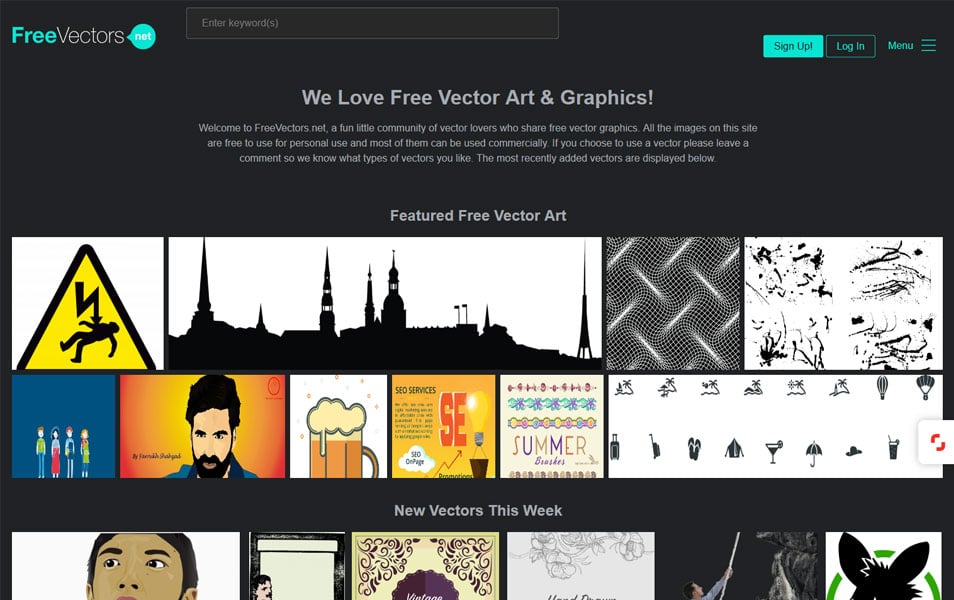 سایت FreeVectors یک سایت خوب برای دانلود وکتورهای گوناگون