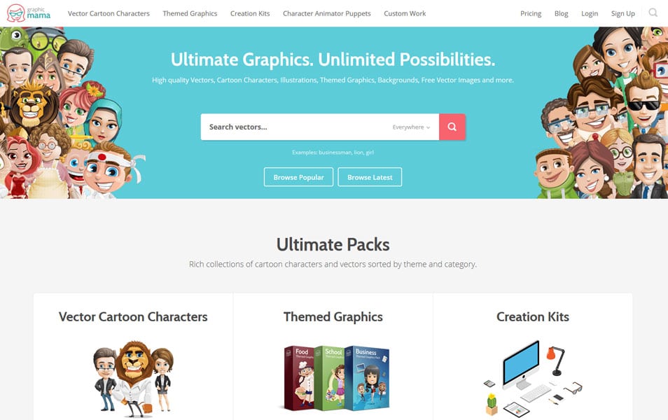 سایت GraphicMama یک منبع عالی برای دانلود انواع وکتور