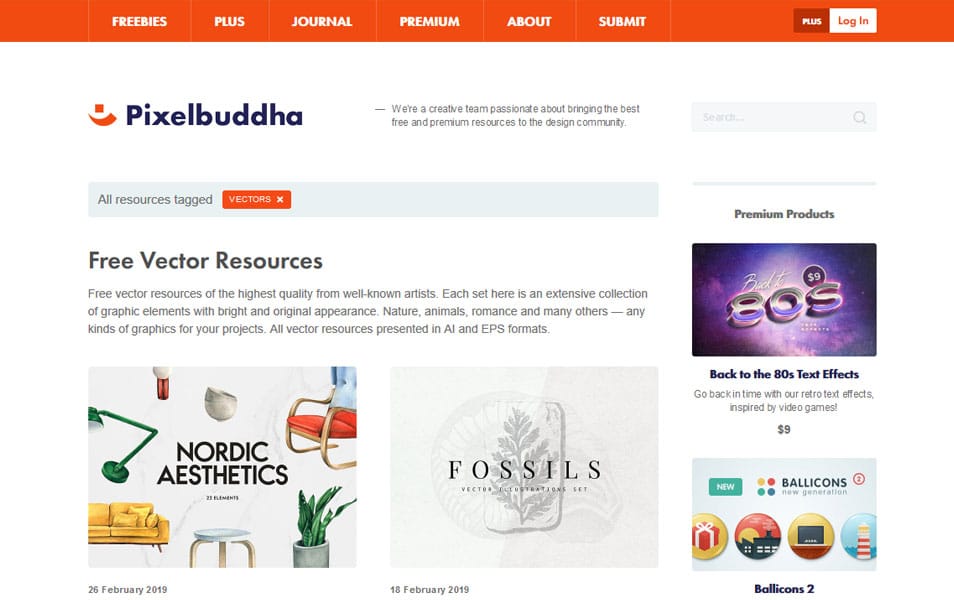 سایت Pixelbuddha یک منبع عالی برای دانلود رایگان وکتور