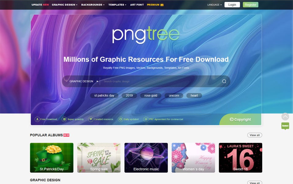 وبسایت Pngtree یک منبع خوب برای پیدا کردن انواع وکتور و تصاویر برداری