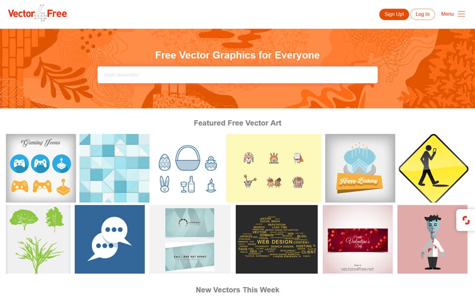 سایت Vector4free یک منبع عالی دیگر برای دانلود رایگان وکتورهای گرافیکی با کیفیت بالا