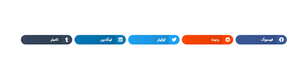 کار با دکمه های اشتراک گذاری در شبکه های اجتماعی در المنتور