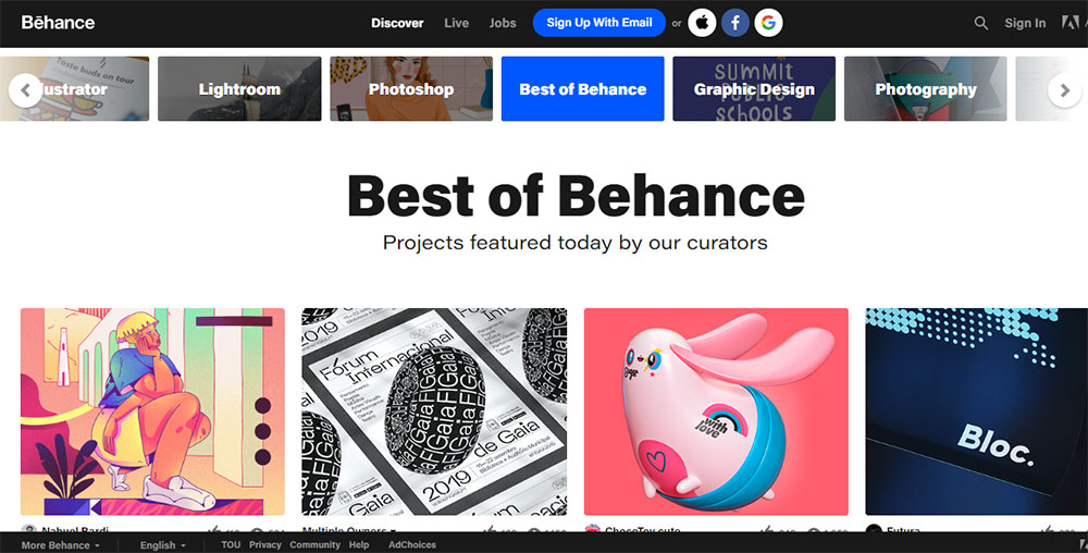 سایت behance یک منبع فوق العاده برای دانلود رایگان تصاویر زیبای SVG
