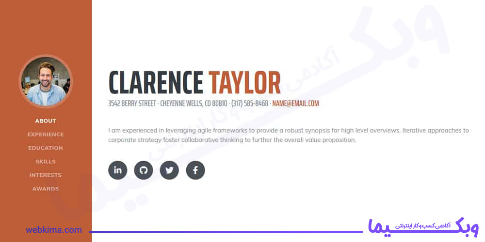 Bootstrap Resume Template