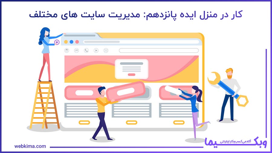 ایده پانزدهم کار در خانه: مدیریت سایت های مختلف