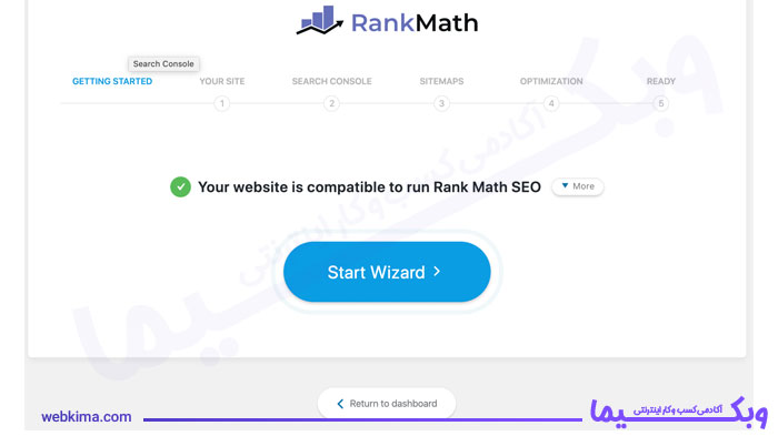 تصویری از تنظیمات پیکربندی افزونه RankMath