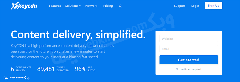 ابزار تست سرعت سایت KEYCDN