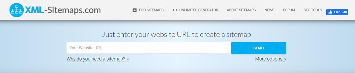ساخت نقشه سایت با ابزار xml-sitemaps