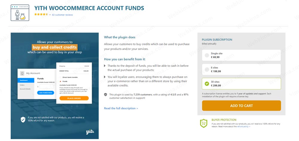 افزونه کیف پول YITH WooCommerce Accounts Funds