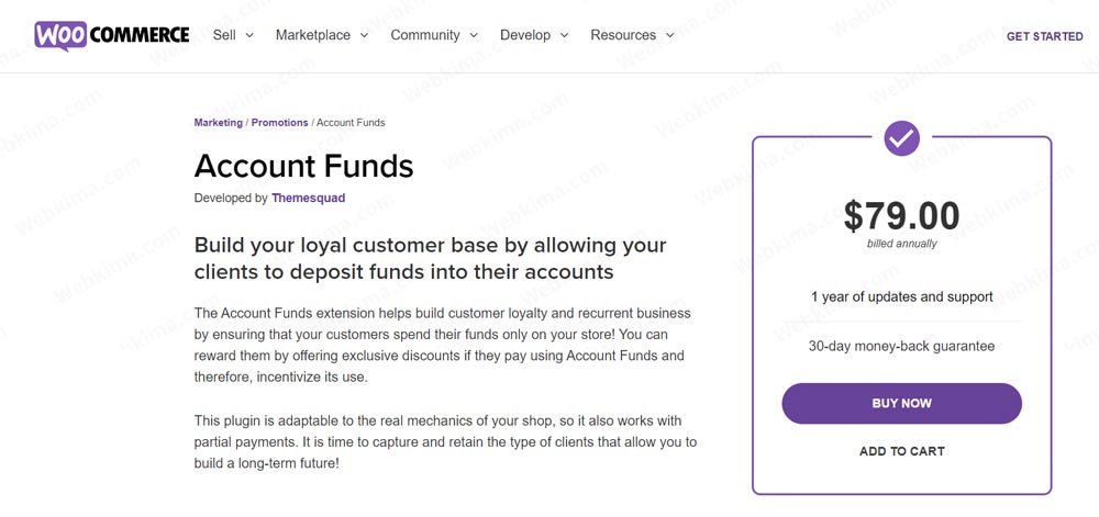 افزونه کیف پول WooCommerce Accounts Funds
