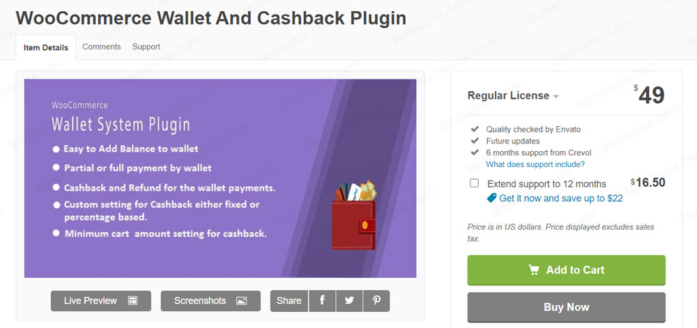 افزونه WooCommerce Wallet And Cashback