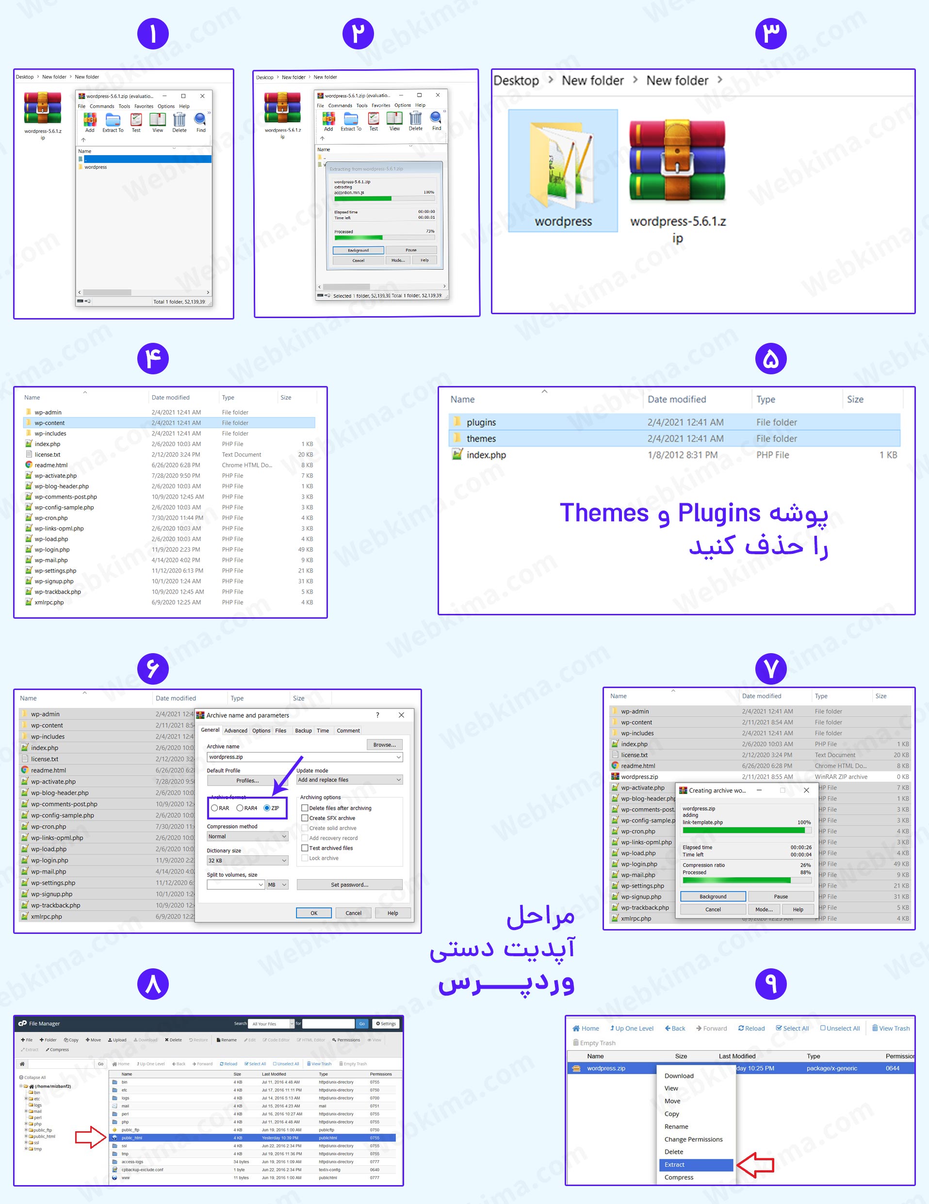 راهنمای کامل آپدیت دستی وردپرس