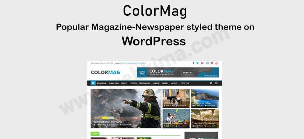 بهترین قالب خبری وردپرس ColorMag