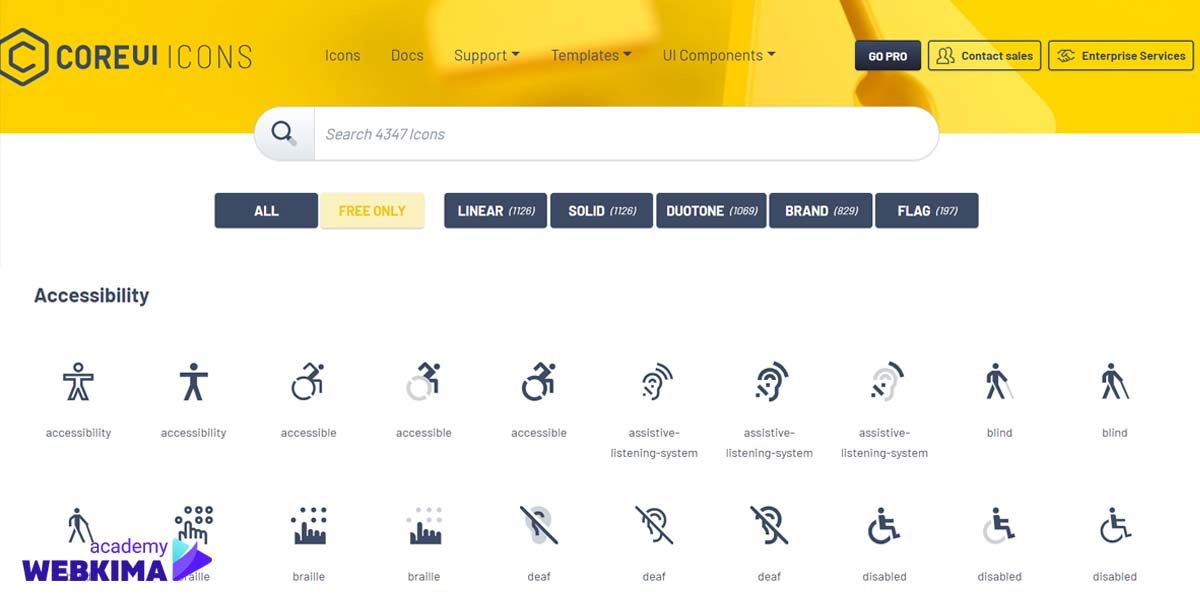 برترین سایت‌های دانلود آیکون های رایگان - سایت CoreUI Icons