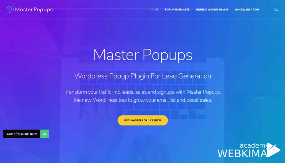 بهترین افزونه‌ های پاپ‌ آپ وردپرس - افزونه پاپ‌ آپ Master Popups