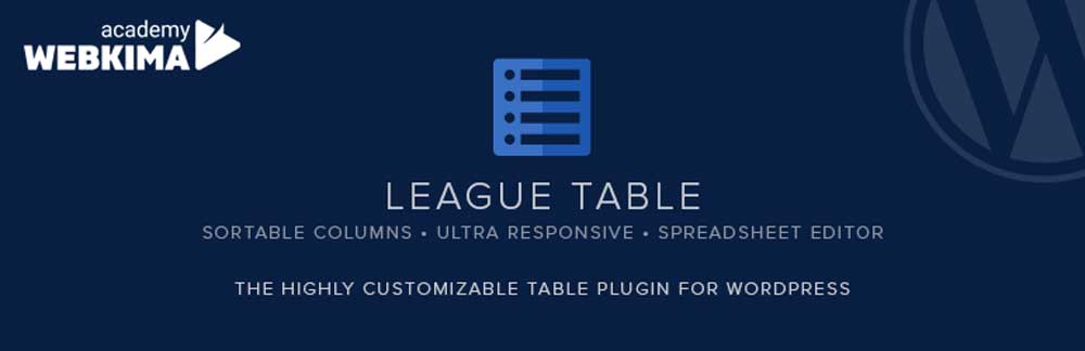 افزونه ساخت جدول در وردپرس League Table