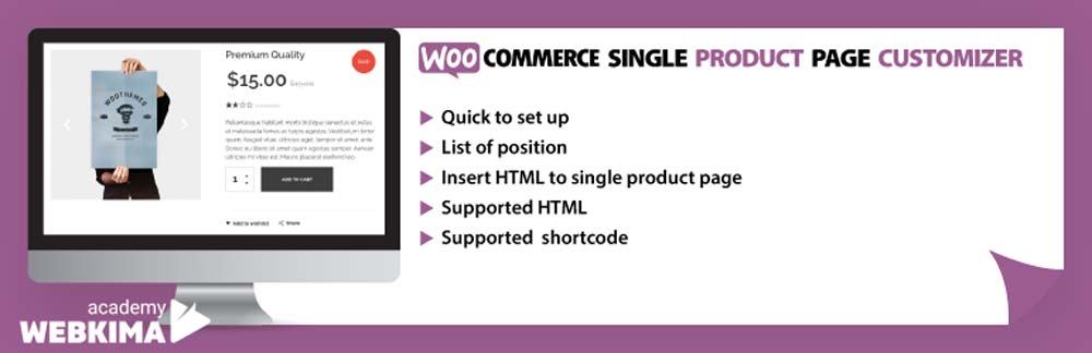 افزونه سفارشی سازی صفحه محصول WooCommerce Single Product Page Customizer