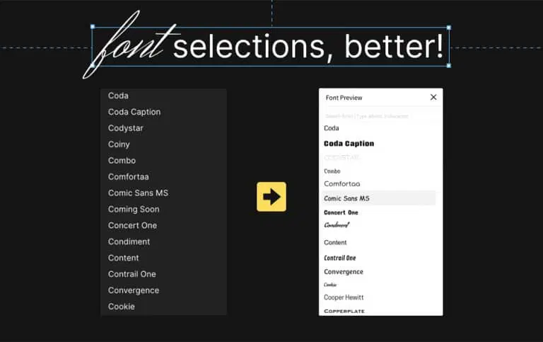 Better Font Picker یک پلاگین عالی فیگما برای تایپوگرافی