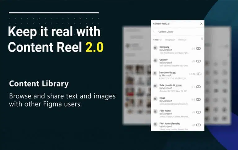 پلاگین فیگما Content Reel