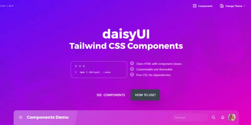    DaisyUI منبع رایگان Tailwind CSS