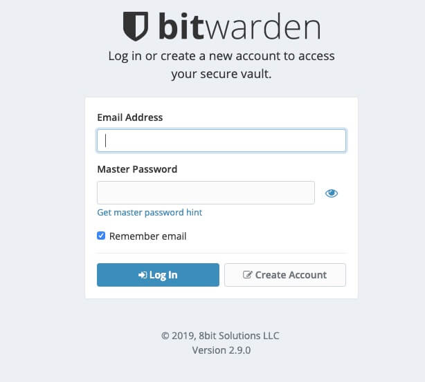  وارد حساب خود در نرم افزار مدیریت پسورد Bitwarden شوید 