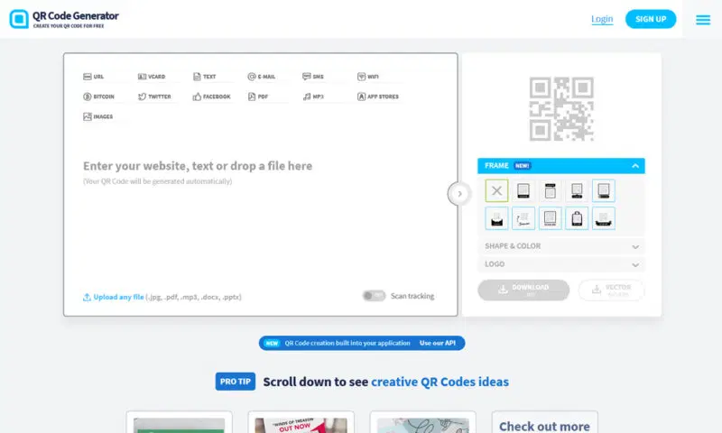 بهترین سایت ساخت QR Code رایگان - QR Code Generator
