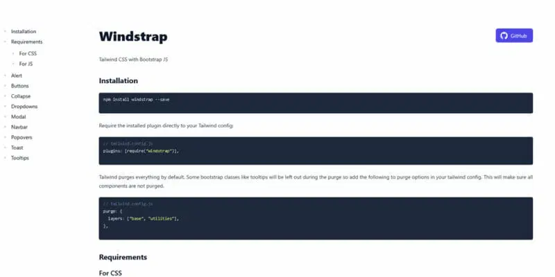  Windstrap منبع رایگان Tailwind CSS 
