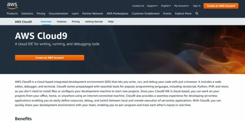 AWS Cloud9 ابزار آنلاین مدیریت و نوشتن کد