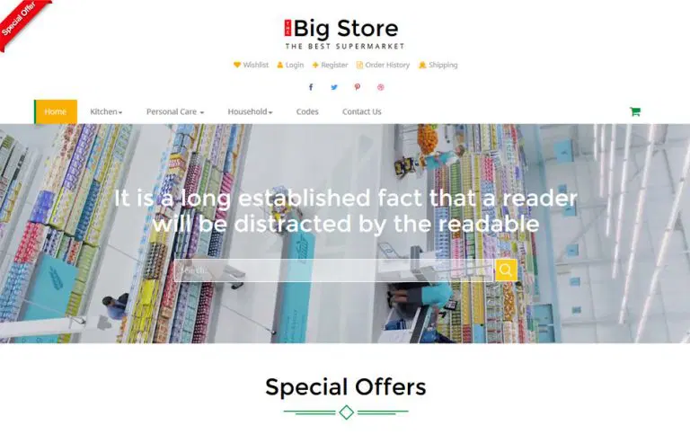 Big store - قالب HTML فروشگاهی