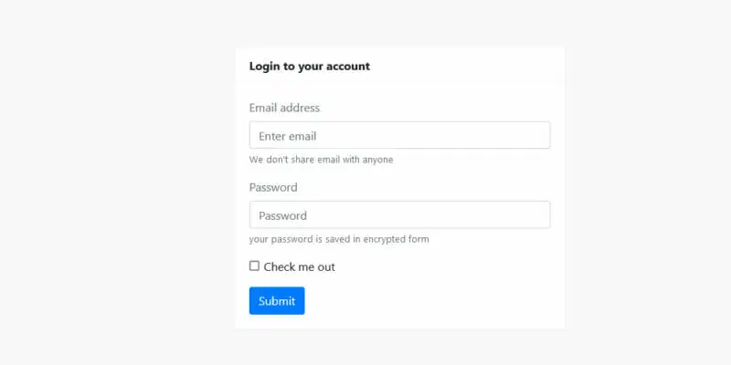 فرم ورود Bootstrap 4