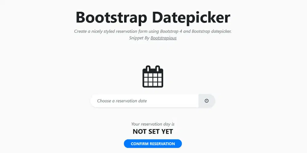 بوت استرپ 4 Datepicker