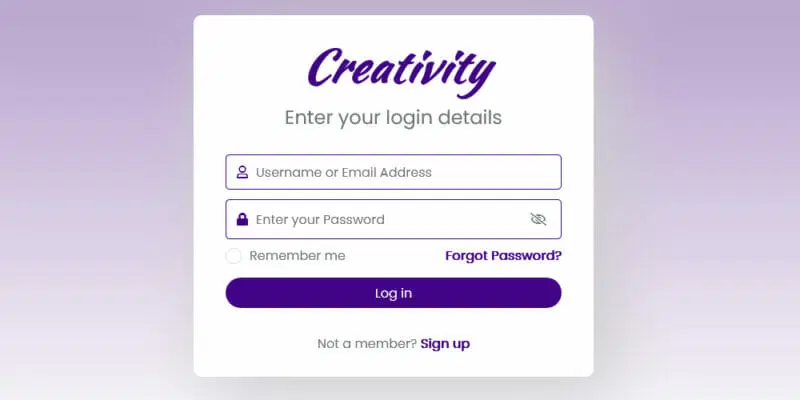 فرم ورود فانتزی بوت استرپ 5
