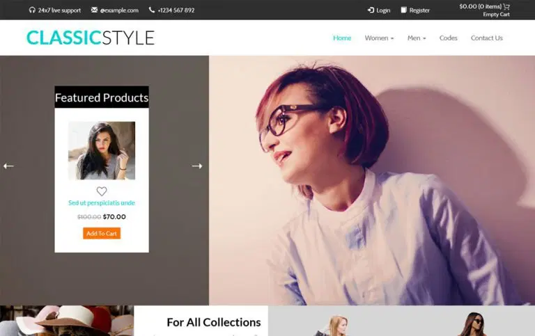 Classic Style - قالب HTML کلاسیک استایل