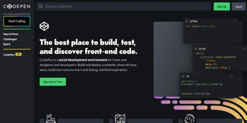 Codepen یک IDE آنلاین
