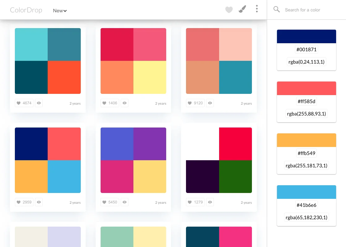 پالت رنگ Color Drop