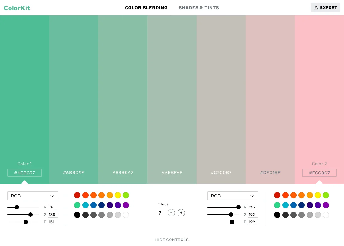Color Kit جنراتور رنگ ها