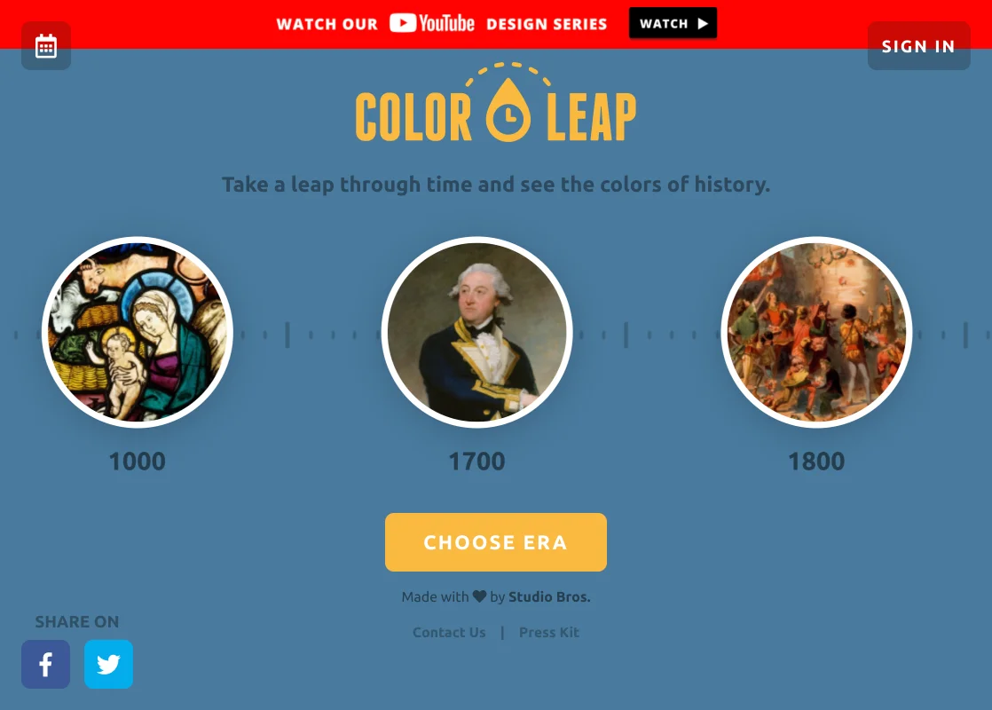 رنگ های تاریخی را از ابزار Color Leap پیدا کنید