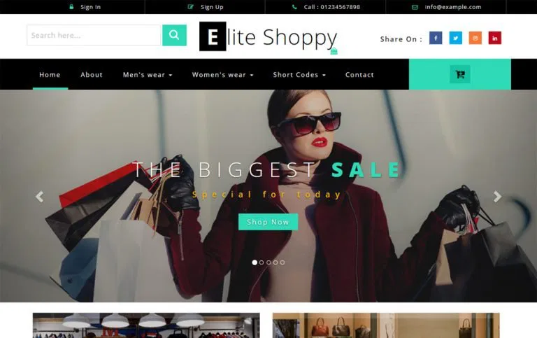 Elite Shoppy - قالب HTML فروشگاهی