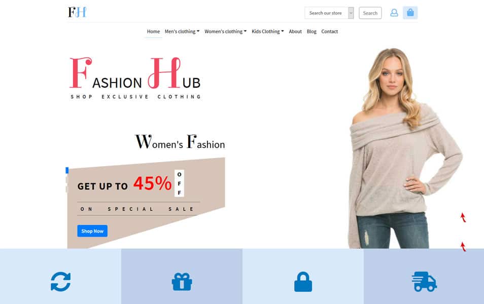 Fashion Hub -قالب فروش لباس