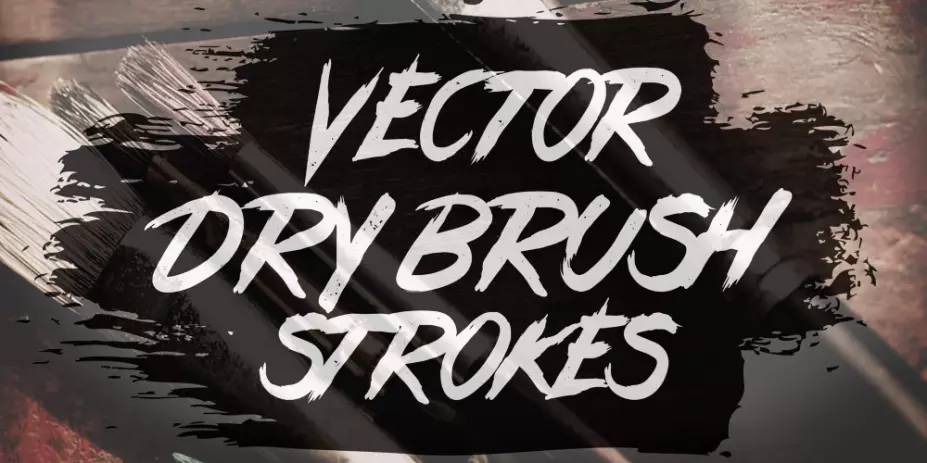 وکتور Dry Brush Stroke Illustrator Brushes (AI)
