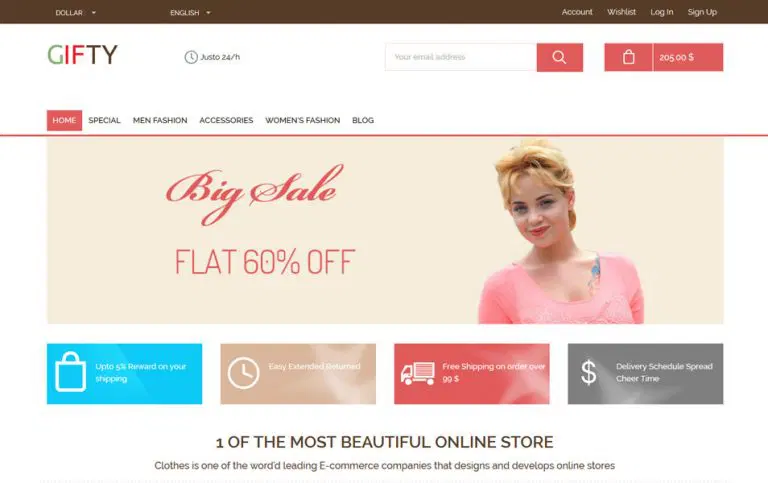 قالب HTML Gifty